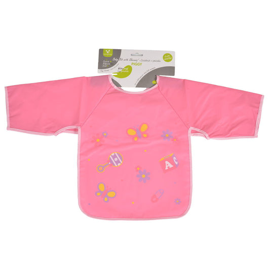 Moni Bib előke hosszú ujjas piggy pink-0