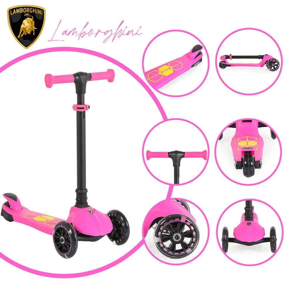 Moni Lamborghini basic roller 3 kerekű, ultra könnyű, 3 éves kortól pink-0