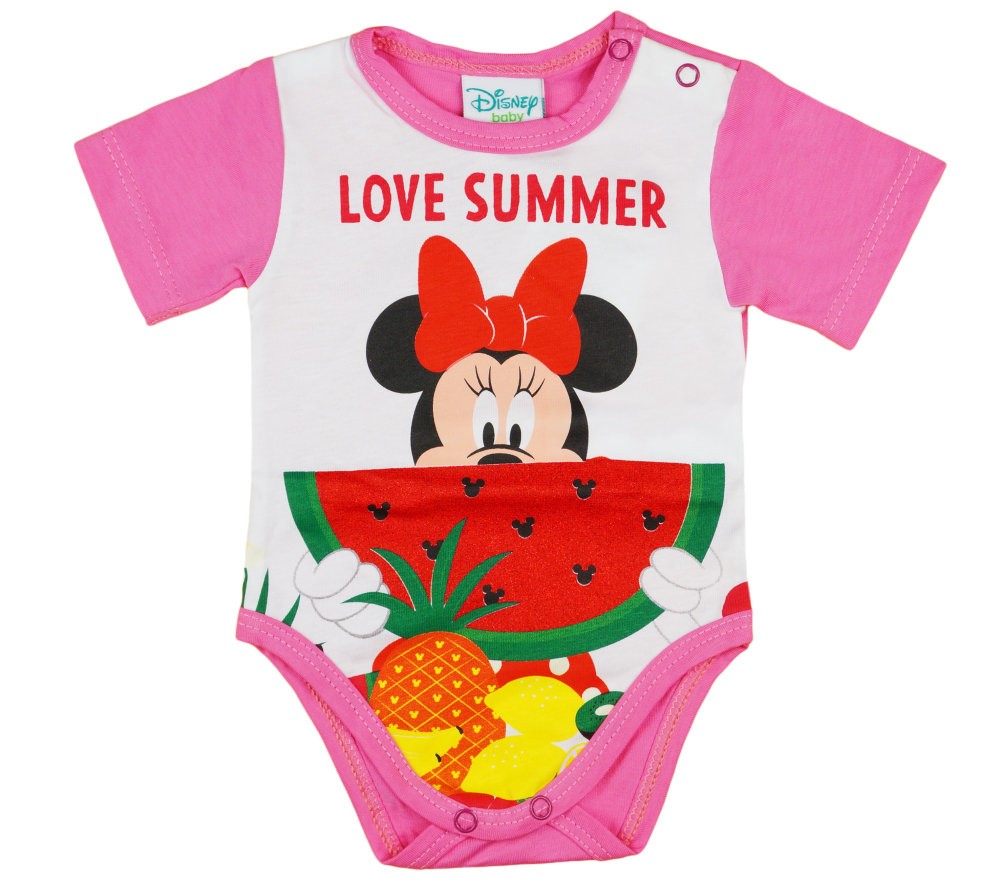 Disney Minnie kislány body (kombidressz) Dinnyés fehér-0