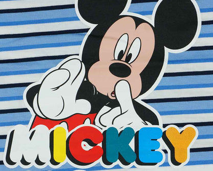 Rövid ujjú fiú póló Mickey mintával színes felirattal-1